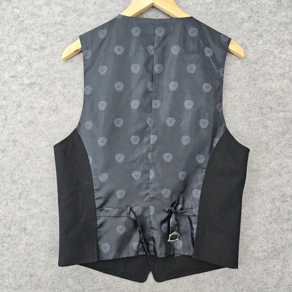Vince‎ Camuto Men's Black Waistcoat/Vest Size S 36R Stretch Button Formal Sewell